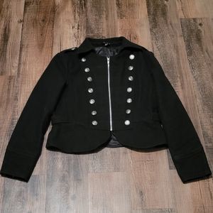Dimri Black Military Style Wool Jacket